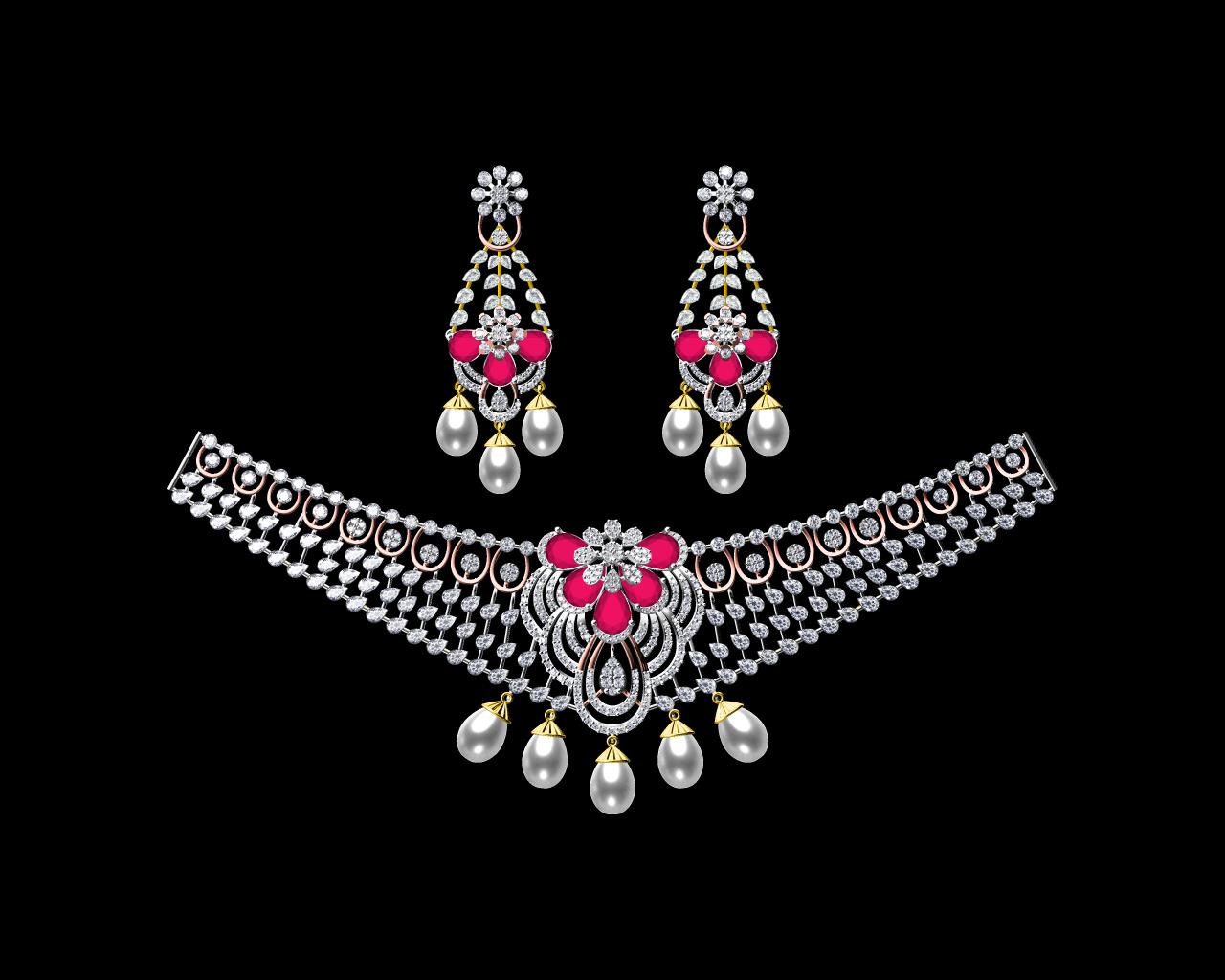 AD17512 — Necklace Sets jewellery CAD design (JCD/STL) AD17512 — Necklace Sets jewellery CAD design (JCD/STL)