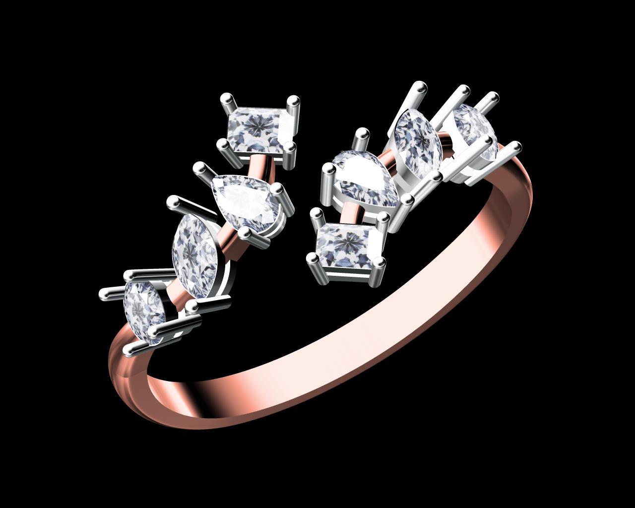 AD17616 — Ladies Rings jewellery CAD design (JCD/STL)