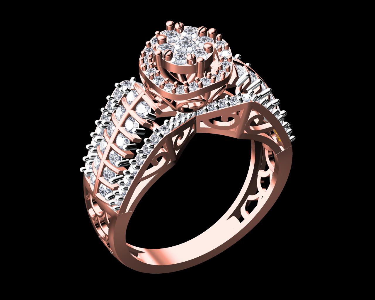AD17632 — Ladies Rings jewellery CAD design (JCD/STL)