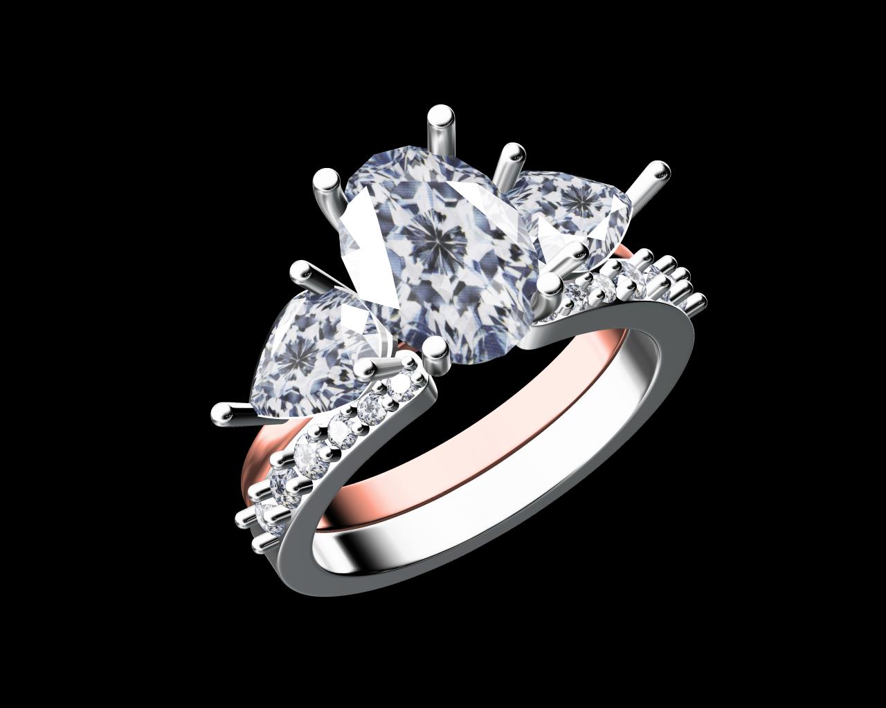 AD17637 — Ladies Rings jewellery CAD design (JCD/STL)