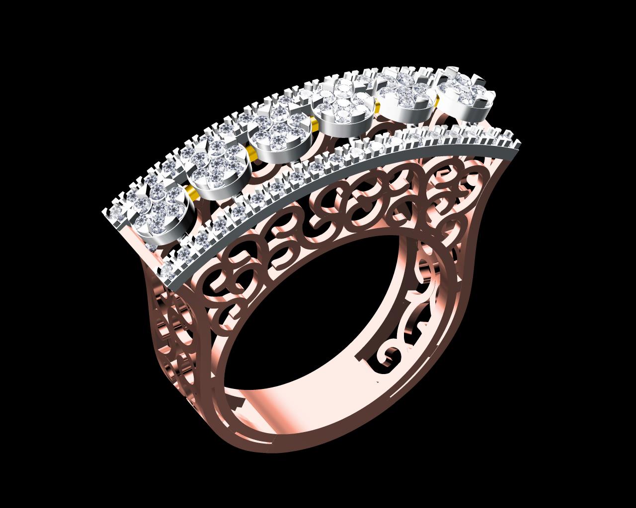 AD17645 — Ladies Rings jewellery CAD design (JCD/STL)
