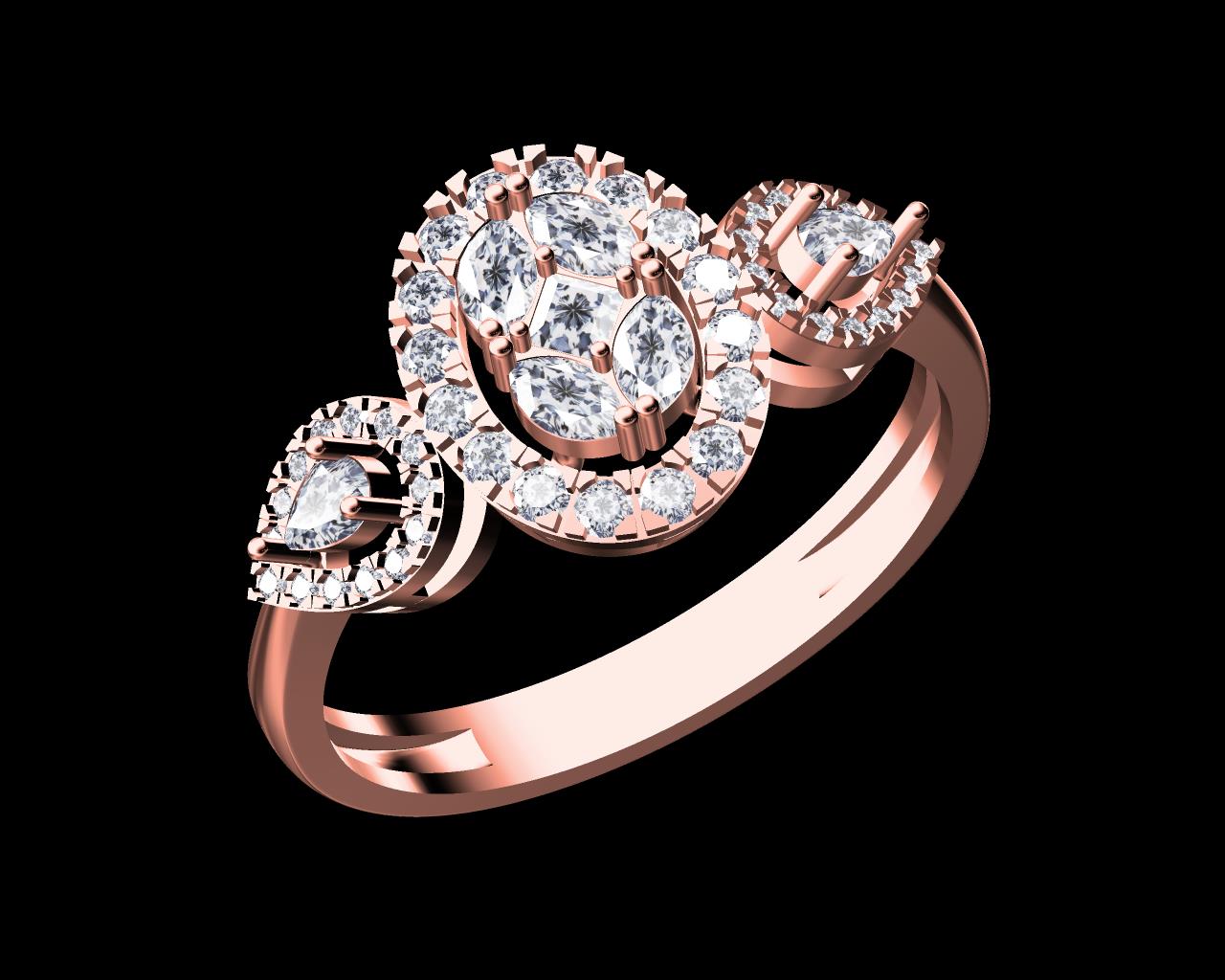 AD17646 — Ladies Rings jewellery CAD design (JCD/STL)
