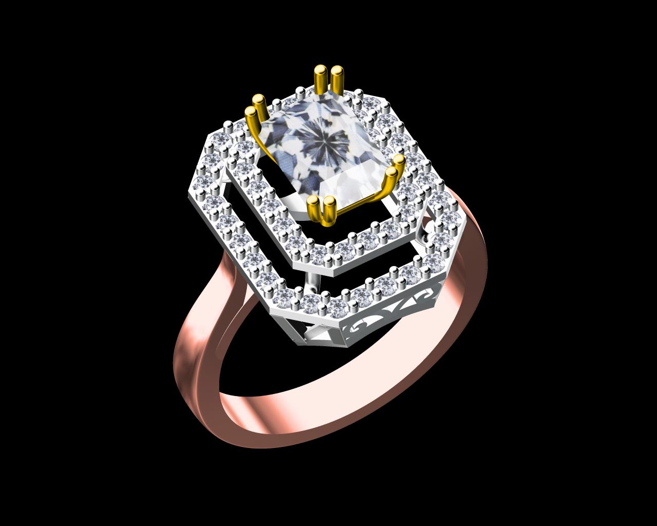 AD17444 — Ladies Rings jewellery CAD design (JCD/STL)