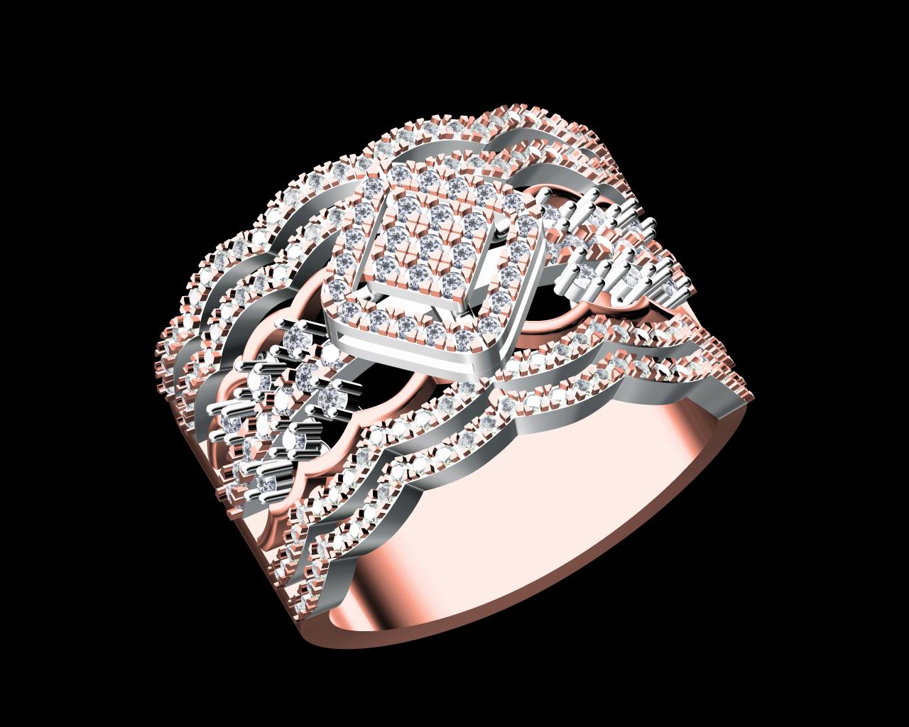 AD17448 — Ladies Rings jewellery CAD design (JCD/STL)